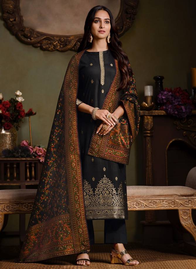 VIPUL Royal Weave Latest Exclusive Wear Jacquard silk with Swarovski work Salwar Suit Collection